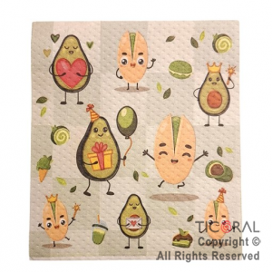 SERVILLETA PREMIUM PALTAS Y PISTACHOS 25X25 x 20